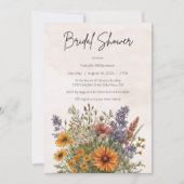 Invitation d'été Fleur sauvage nuptiale (Devant)