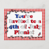 Invitation d'été pour 4 juillet barbecue (Devant)