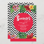 Invitation d'été Zig Zag (Devant / Derrière)