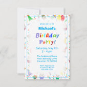 Invitation Détecteur de dessin intelligent de chien à tête bl (Dos)