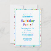 Invitation Détecteur de dessin intelligent de chien à tête bl (Dos)