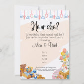 Invitation Détection du genre (Devant)