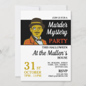 Invitation Détective Classique, Mystère de Meurtre Fête d'Hal (Devant)