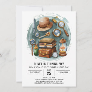 Invitation Détective Mystery Spy Anniversaire