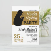 Invitation Détective Silhouette, Mystère du meurtre Anniversa (Debout devant)