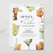 Invitation Détendez-vous et profitez de la fête Anniversaire  (Devant)