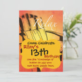 Invitation Détendez-vous Red Orange Adirondché Chaise Summer (Debout devant)