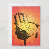 Invitation Détendez-vous Red Orange Adirondché Chaise Summer (Dos)