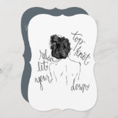 Invitation "Détends-toi, laisse ton top Knot Down" Filles Inv (Devant / Derrière)