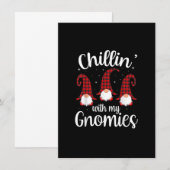 Invitation Détente avec mes Gnomies Buffalo carreaux rouges d (Devant / Derrière)