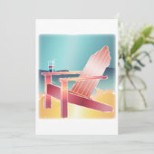 Invitation Détente de chaise de plage d'Adirondack (Debout devant)
