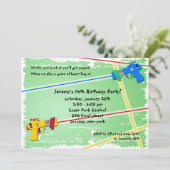 Invitation d'étiquette de laser (Debout devant)