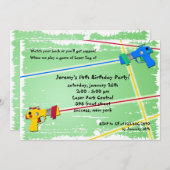 Invitation d'étiquette de laser (Devant / Derrière)