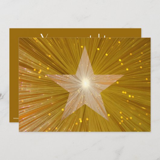 Invitation d'étoile d'or (Devant / Derrière)