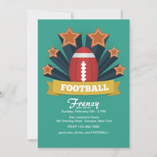 Invitation d'étoiles de football (Devant)