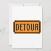 Invitation Detour Road Sign (Devant)