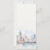 Invitation Detroit Michigan Watercolor Scape Wedding Menu (Dos)