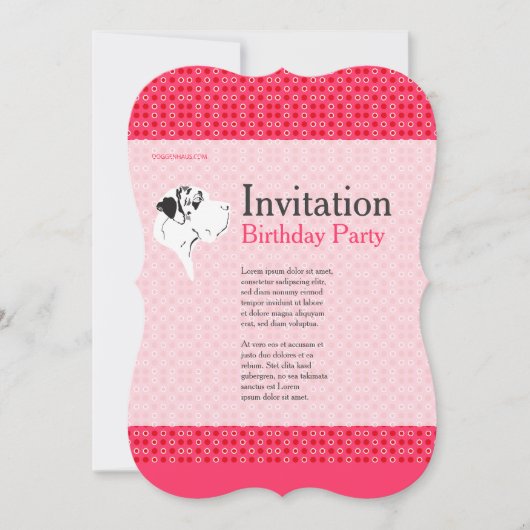Invitation Deutche Doggen Einladung (Devant)
