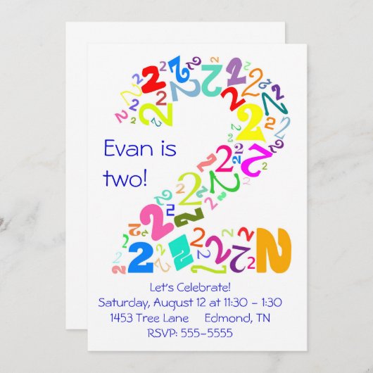 Invitation Deux! (Devant / Derrière)