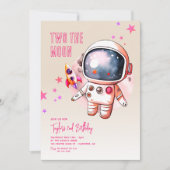 Invitation Deux à la Lune Boho 2e Anniversaire (Devant)