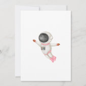 Invitation Deux à la Lune Fille Rose 2e Anniversaire (Dos)