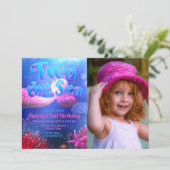 Invitation Deux à la mer avec paysage photo (Debout devant)