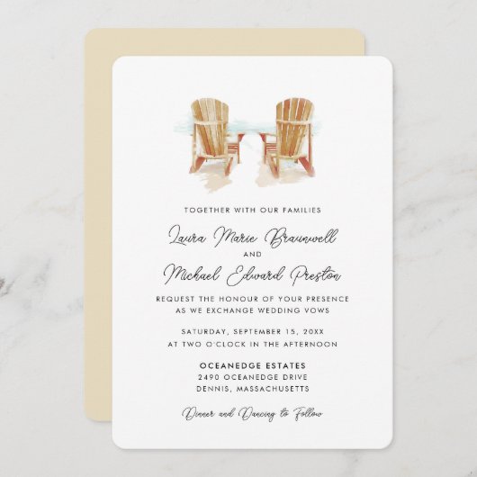 Invitation Deux Adirondack Chaises Adirondack Adicouleur Mari (Devant / Derrière)