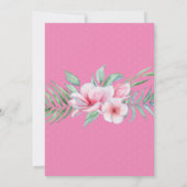 Invitation Deux adorables éléphants tropicaux rose (Dos)