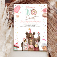 Deux animaux de fête doux Donut Girl Deuxième anni