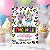 Invitation Deux animaux sauvages Safari 2e Empreinte de léopa