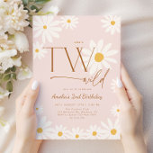 Invitation DEUX Anniversaire Fleur de Pissenlit Floral 2 ans