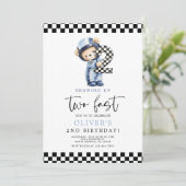 Invitation Deux Anniversaire Garçon Rapide (Debout devant)