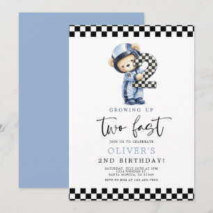 Invitation Deux Anniversaire Garçon Rapide