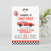 Invitation Deux Anniversaire Grandissant Rapidement, Deux Jeu (Debout devant)