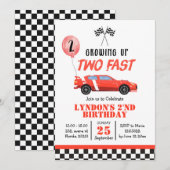 Invitation Deux Anniversaire Grandissant Rapidement, Deux Jeu (Devant / Derrière)