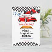 Invitation Deux Anniversaire Rapide 2 Rapide Deux Curieux Rou (Debout devant)