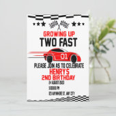 Invitation Deux Anniversaire Rapide 2 Vite Deux Curieux Rouge (Debout devant)