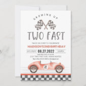 Invitation Deux Anniversaire Rapide Course d'Invitation Voitu (Devant)