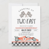Invitation Deux Anniversaire Rapide Course d'Invitation Voitu (Devant)