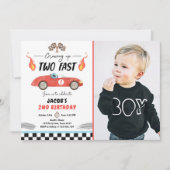 Invitation Deux Anniversaire Rapide Voiture de fête 2e Annive (Devant)