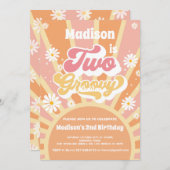 Invitation Deux Anniversaire Super (Devant / Derrière)