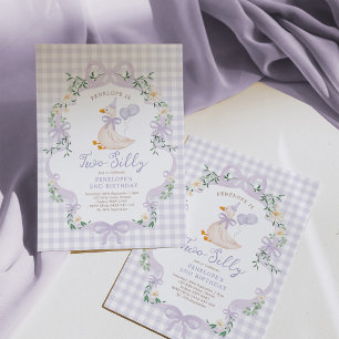 Invitation Deux ans de la fille à l'arc lavande Silly Goose 2