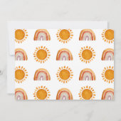 Invitation Deux aquarelles Soleil et Arc-en-ciel Photo 2e ann (Dos)