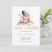 Invitation Deux astronautes de l'espace The Moon 2e anniversa (Debout devant)