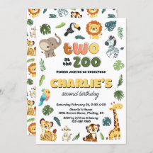 Deux au Zoo Animal Safari fête d'anniversaire