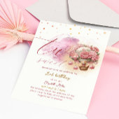 Invitation Deux Ballons Sucrés Enchantant fille 2e anniversai