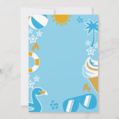 Invitation Deux Beach Party 2e anniversaire garçon été (Dos)