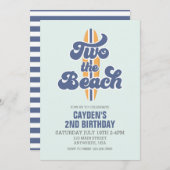 Invitation Deux Beach Surfboard Beach 2e anniversaire (Devant / Derrière)