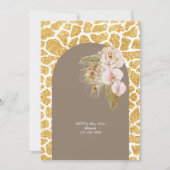 Invitation Deux bébés animaux sauvages boho arche 2e annivers (Dos)