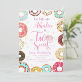 Invitation Deux beignets doux 2e anniversaire (Debout devant)